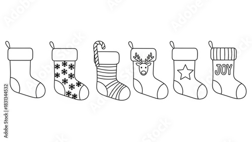 christmas socks vector illustration
