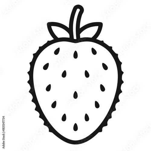  soursop line art fruit