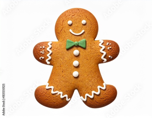 gingerbread man isolated on white