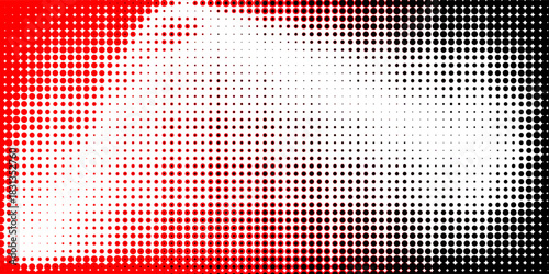 Abstract Halftone Red and Black Gradient Pattern For Graphic Design And Background