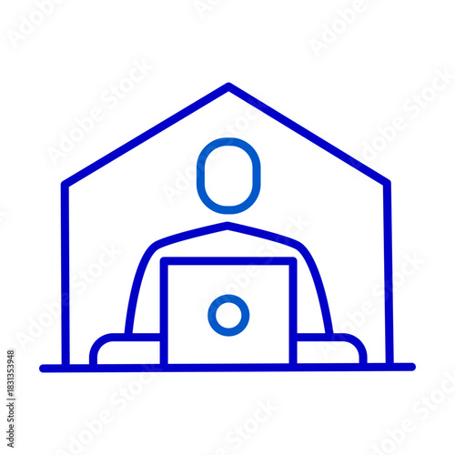 Person Working Remote Laptop