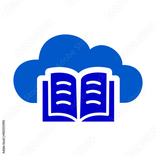 Cloud E-Learning Book Icon