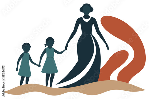 bride and groom silhouette on beach wedding scene