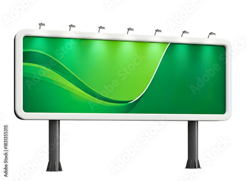 Wallpaper Mural Green abstract billboard isolated on transparent background Torontodigital.ca