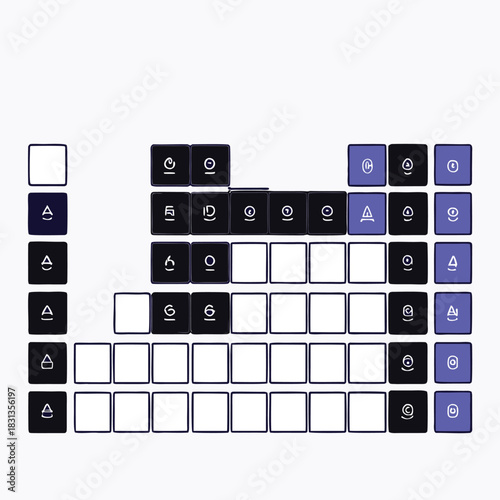 Organized visual representation of system elements and functions