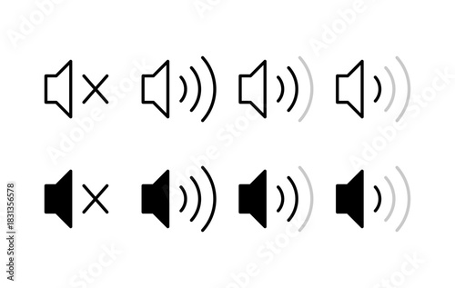Audio speaker volume icon , editable stroke