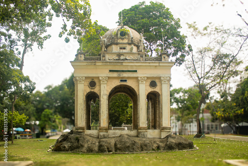 Bandstand from the Rubber Cycle, Belle Époque period of the Amazon, in the Republic Square, city of Belém, state of Pará, northern Brazil.