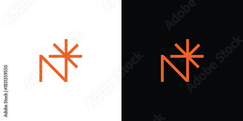 The logo design combines the letter N and the spark icon, unique and modern