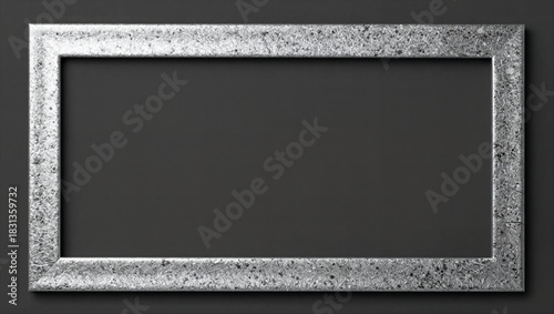 Elegant silver frame displaying art modern gallery decorative item stylish environment close-up view interior design concept