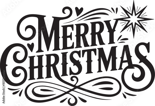 Merry Christmas SVG, Vintage Christmas svg