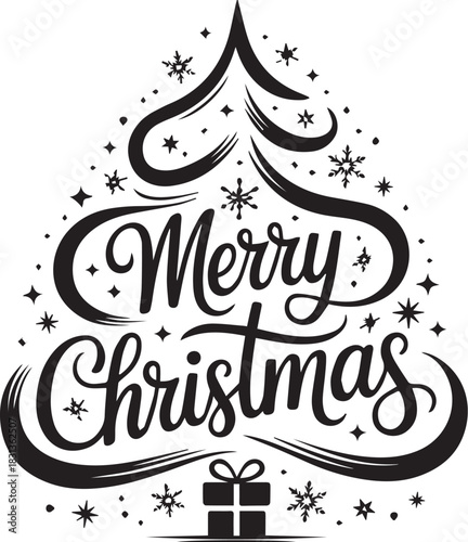 Merry Christmas SVG, Vintage Christmas svg