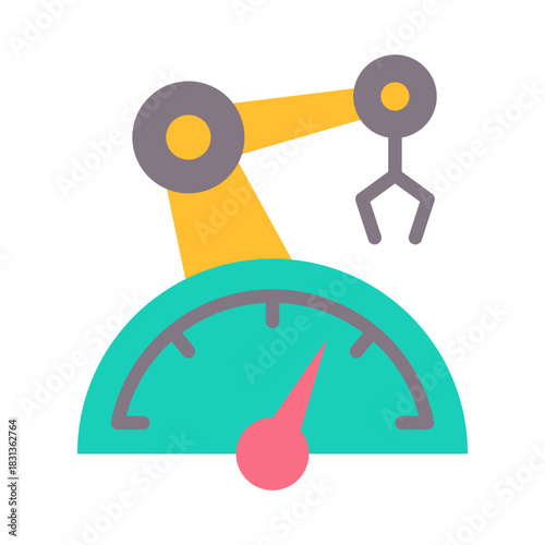 Overall Equipment Effectiveness Icon - Flat Color