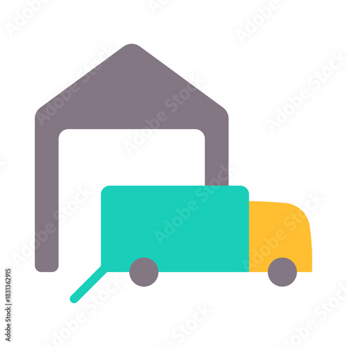 Loading Dock Icon - Flat Color