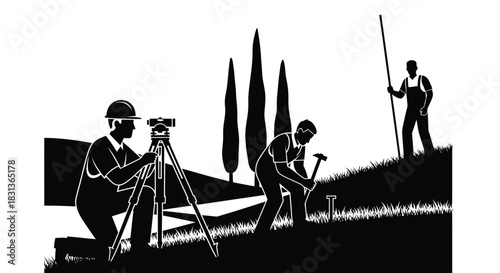 Surveying land surveyors topographic survey land measurement work