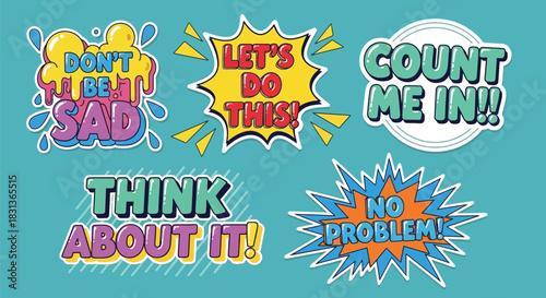 Comic book speech bubbles vector illustration graphic design