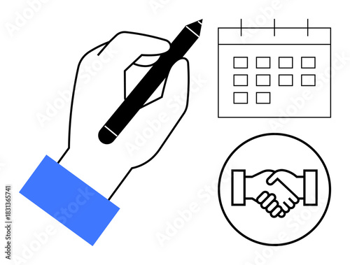 Business scheduling. Business icons for organization and time management. Business scheduling s planning, collaboration, and productivity. Great for team coordination, workplace tools, project