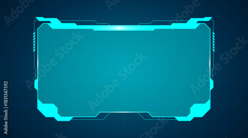 Minimal HUD Outline Boxes – Clean outline shapes for digital screens.