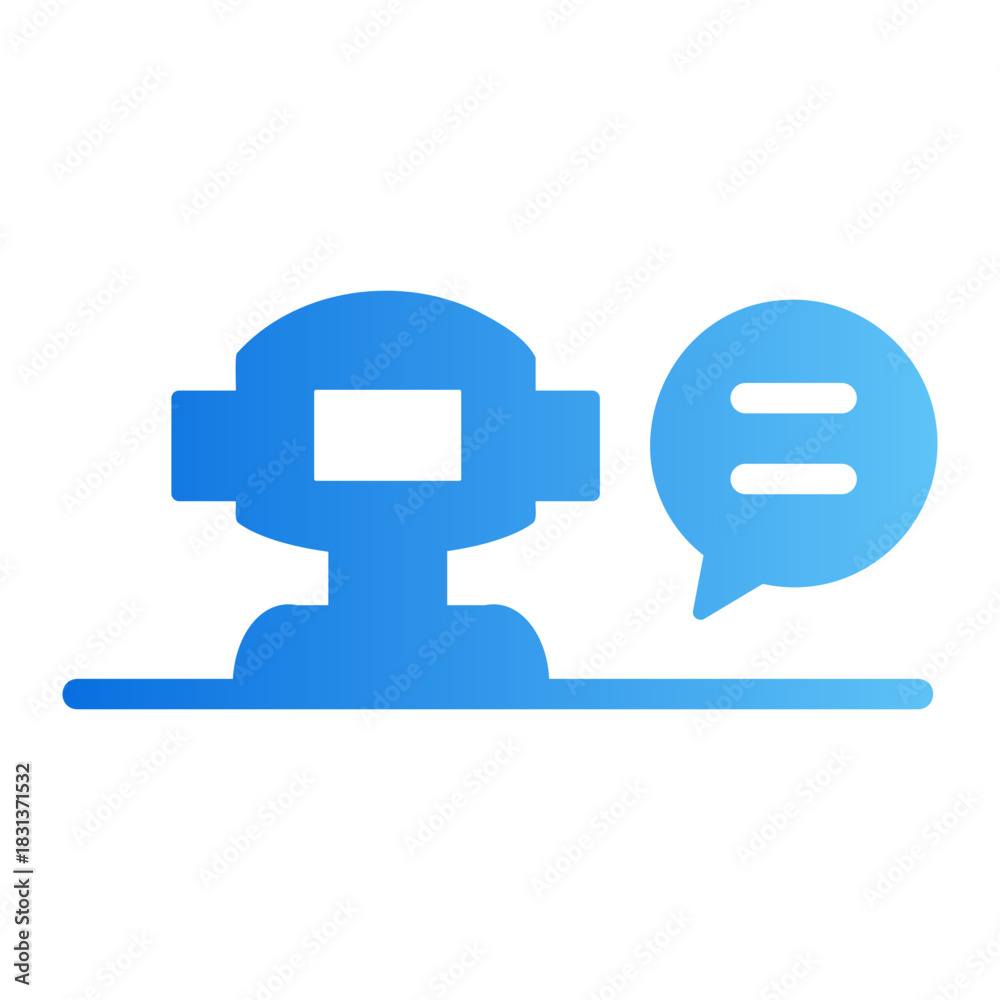 Obraz premium Virtual assistant Gradient icon