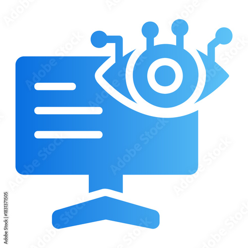 Computer vision eye Gradient icon