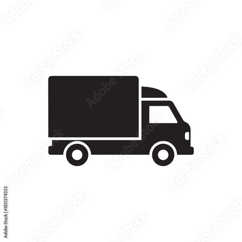 Delivery truck icon illustrating fast and reliable shipping and logistics service
