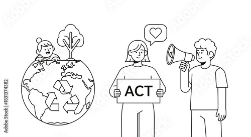 Save earth campaign promote recycling and environmental awareness