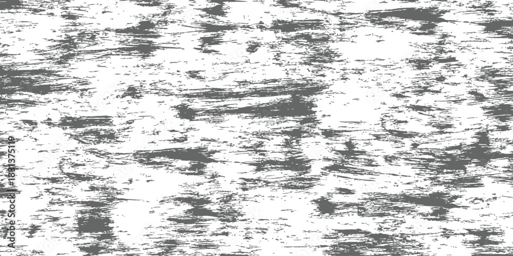 Naklejka premium Grungy vector texture overlay background with distressed gray horizontal brush strokes and scratch marks