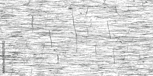 Black and White Distressed Horizontal Wood Grain Texture Overlay Vector Grunge Background