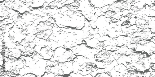 Monochrome Cracked Texture Overlay Vector Background Distressed Grunge Pattern Abstract Surface