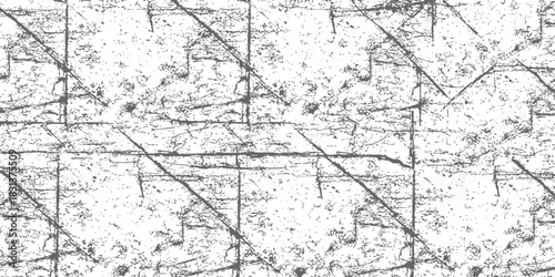 Vector seamless grunge texture overlay background with scratches and concrete dirt effect in monochrome black and white