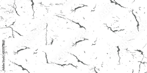 Black and White Cracked Grunge Texture Overlay Seamless Vector Background Abstract Distress Effect