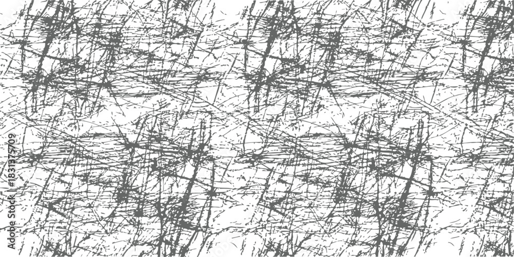 Fototapeta premium Chaotic Scratch Grunge Texture Overlay Vector Background