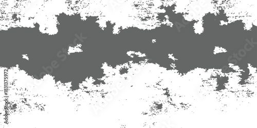 Abstract vector grunge texture overlay background with horizontal distressed grey paint effect