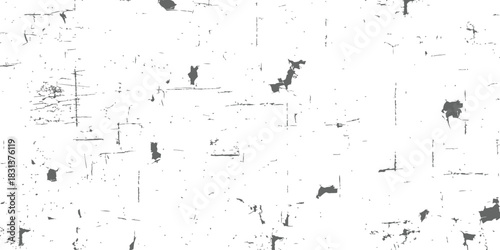 Abstract Seamless Grunge Vector Texture Overlay Distressed Scratched Surface Peeling Paint Effect Monochrome Background