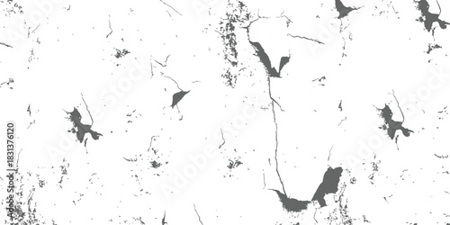 Distressed cracked paint texture overlay vector background