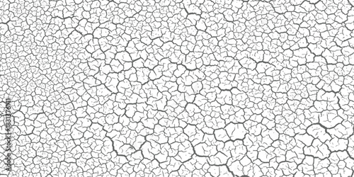 High Contrast Dry Crackle Texture Grunge Overlay Vector Abstract Background