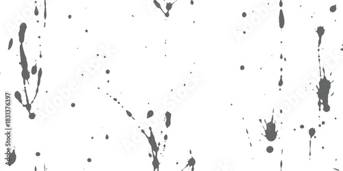 Abstract Gray Paint Splashes and Drips Vector Background Texture