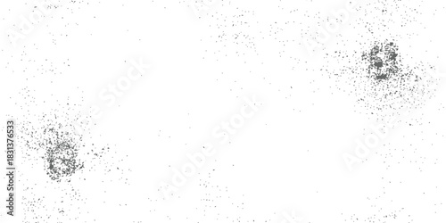 Grayscale scattered speckle noise texture isolated on white vintage distress background vector graphic element