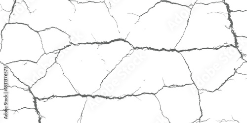 Seamless distress crack texture overlay vector background