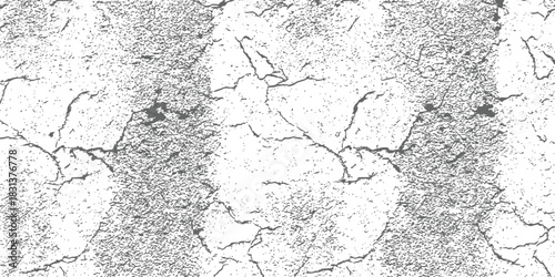 Seamless abstract grunge texture vector background monochrome distressed cracked surface overlay pattern