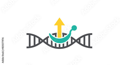 Innovative DNA research showing progress with breakthrough discoveries and genetic advancement, science symbol for medical breakthroughs and hope