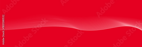 Abstract background with lines and waves. Medium banner size. Element for design. Vector background for brochure, booklet, flyer, poster. Red and white gradient. Love, Valentine's Day