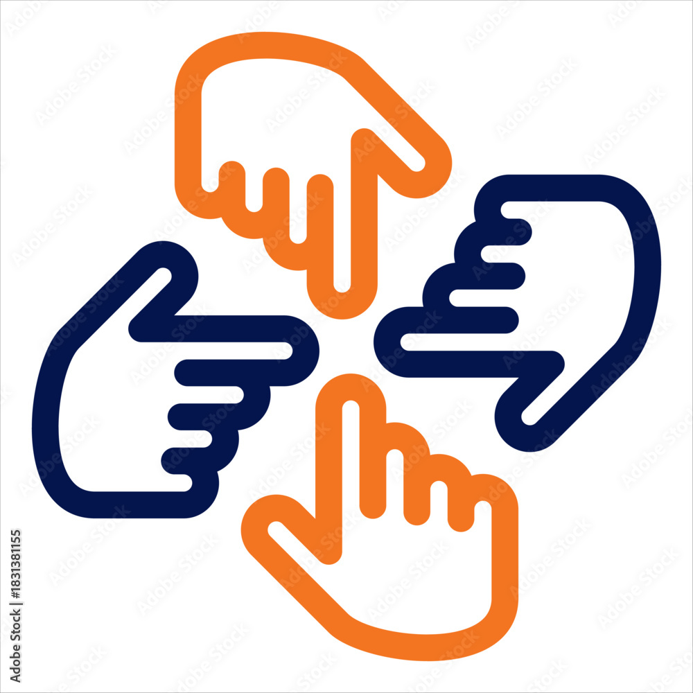 Fototapeta premium Partnership Duotone Icon. Simple Vector Illustration on White Background