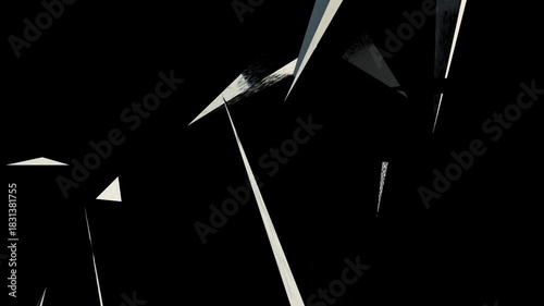 Iridescent Glass Cubes Abstract Animation on Black Background 4K Seamless Loop