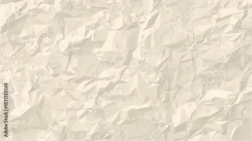 A textured, crumpled sheet of beige paper displays a complex pattern of folds and shadows, offering a tactile and visual experience with its aged appearance.