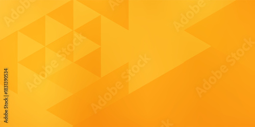 Gradient orange background on triangle pattern. Geometric abstract pixel background.