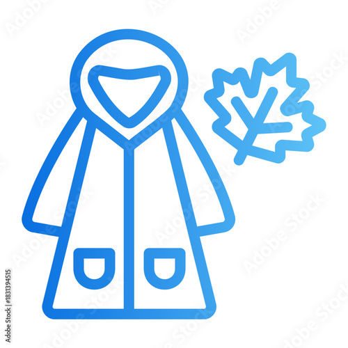 raincoat Line Gradient Icon