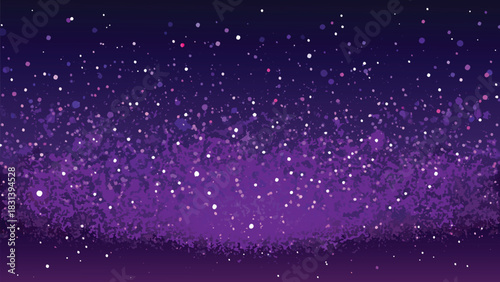 Dreamlike starry background blending deep purples and shimmering particles to create a magical cosmic atmosphere for abstract or fantasy themes.