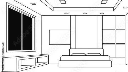 Bedroom interior design ideas modern minimalist room concept art