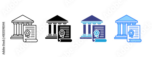 Goverment  icon set multiple style collection