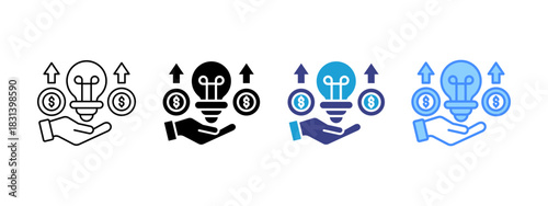 Incentive icon set multiple style collection